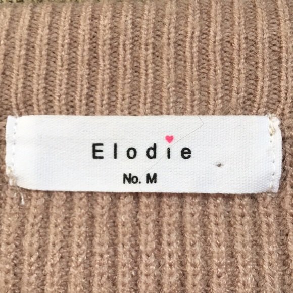 Elodie perfect pullover sweater color tan size M. - Picture 3 of 4